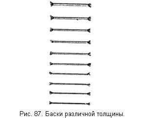 Баски различной толщины