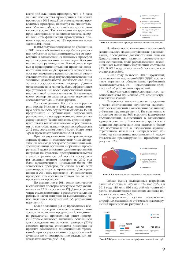 Доклад о состоянии окружающей среды в городе Москве в 2012 году