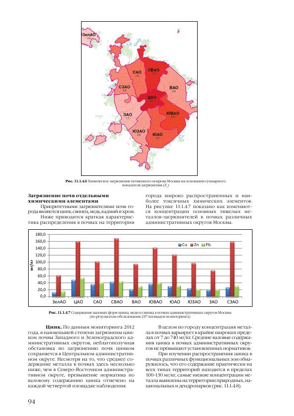 Доклад о состоянии окружающей среды в городе Москве в 2012 году